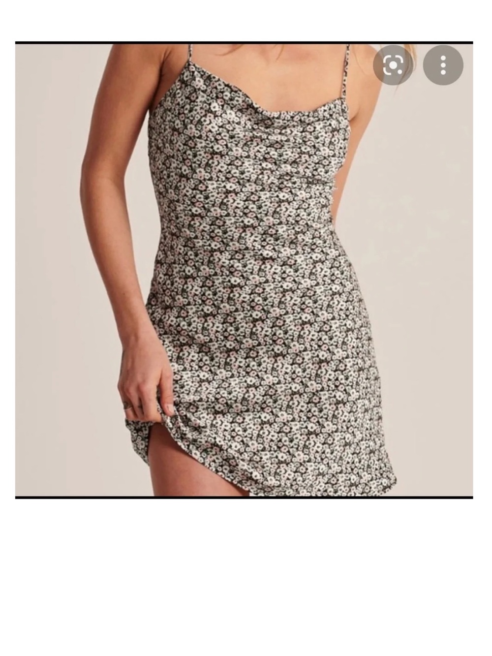 Abercrombie cowl neck floral mini dress